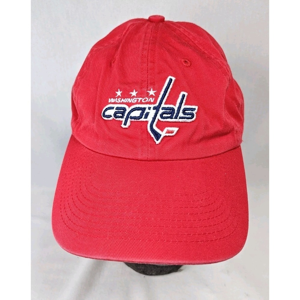 Old Time Hockey Red Washington Capitals Hockey Adjustable Men's Cap Hat NHL